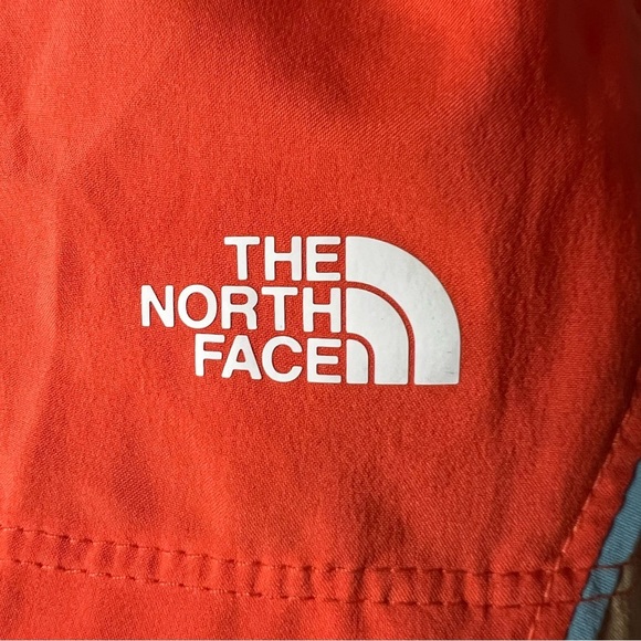 The North Face Elevation Shorts Women’s XS Lined Orange Tan Blue Running Workout - Picture 2 of 7